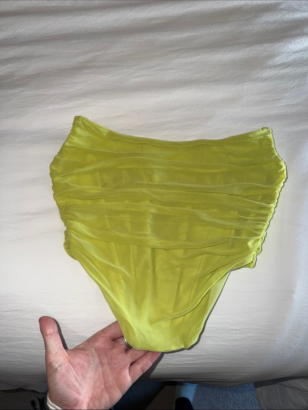 Neon Lime Women's Ruched Corset